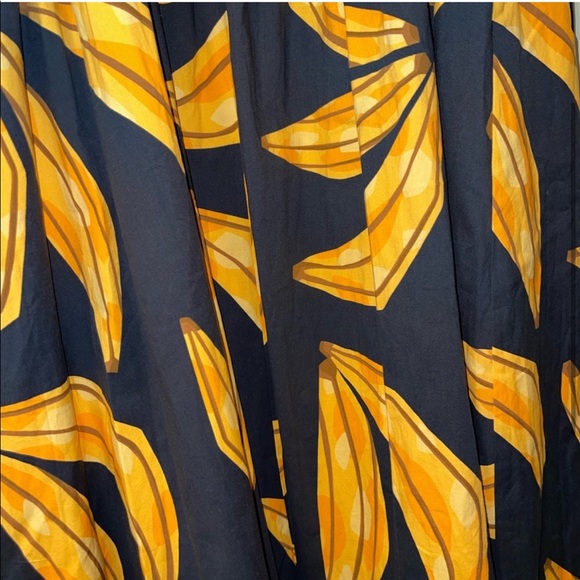 Farm Rio Ripe Bananas Paperbag tie waist midi skirt M - NWOT - Picture 3 of 4